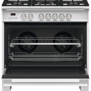Fisher & Paykel 90cm Dual Fuel Freestanding Cooker - White
