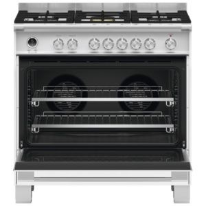 Fisher & Paykel 90cm Dual Fuel Freestanding Cooker - White