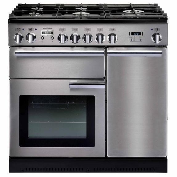 Falcon 90cm Professional+ Dual Fuel Cooker - Stainless Steel/Chrome