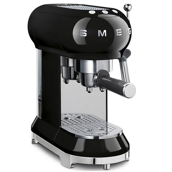Smeg Retro Style Espresso Machine - Black - Image 2