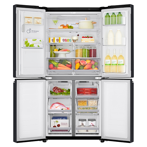 LG 506 Litre Slim French Door Refrigerator - Matte Black - Image 3
