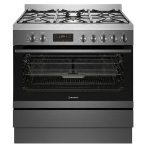 Westinghouse 90cm Dual Fuel Freestanding Cooker - Dark Stainless Steel