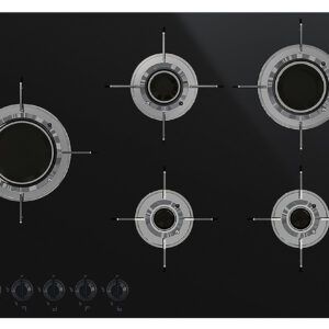 Smeg 75cm Dolce Stil Novo Ceramic Blade Flame Cooktop - Black Display Stock