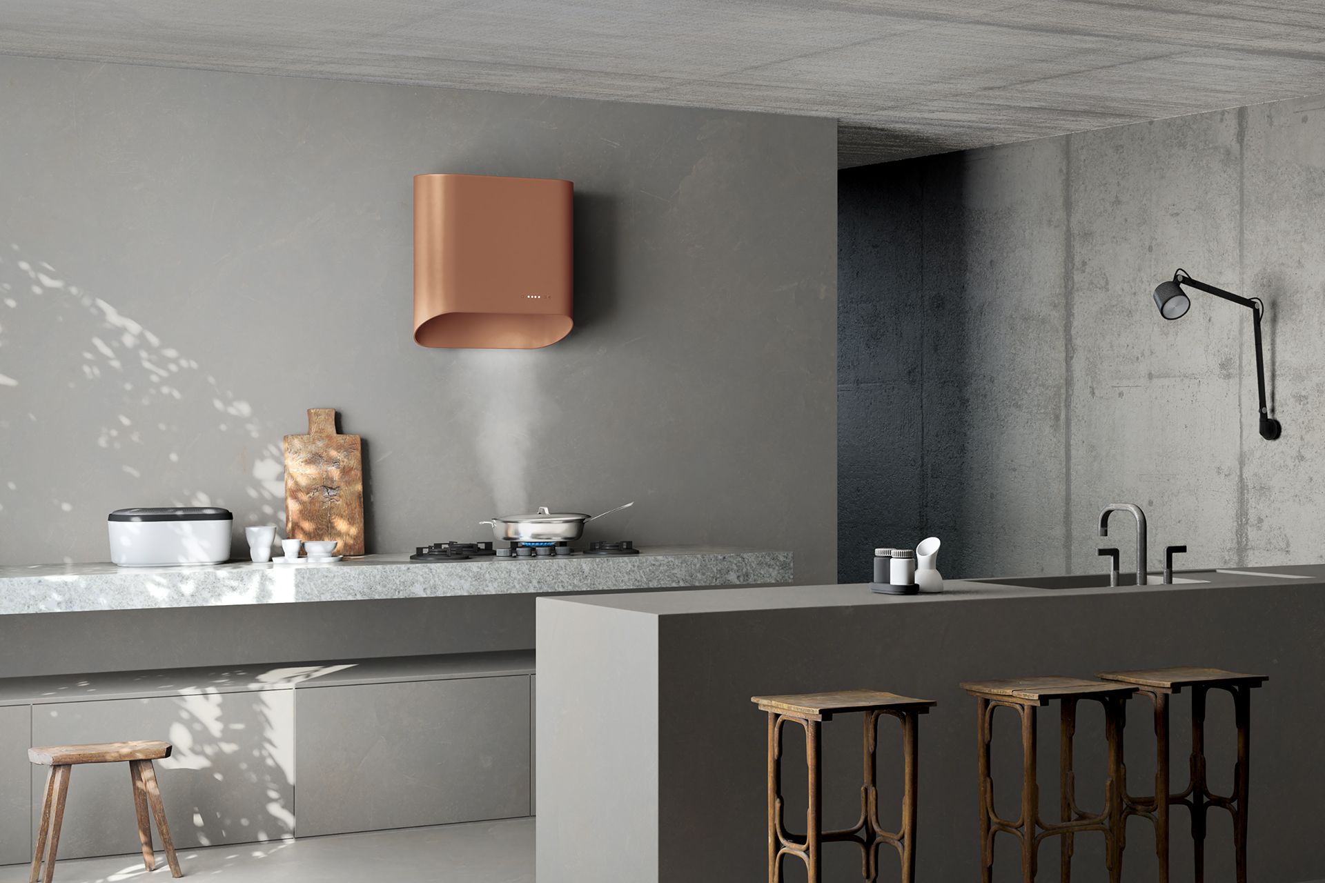 Schweigen Design 900mm Harmonia Copper Wallmount Rangehood (Non-Silent) - SDHARM-9-COP - Image 3