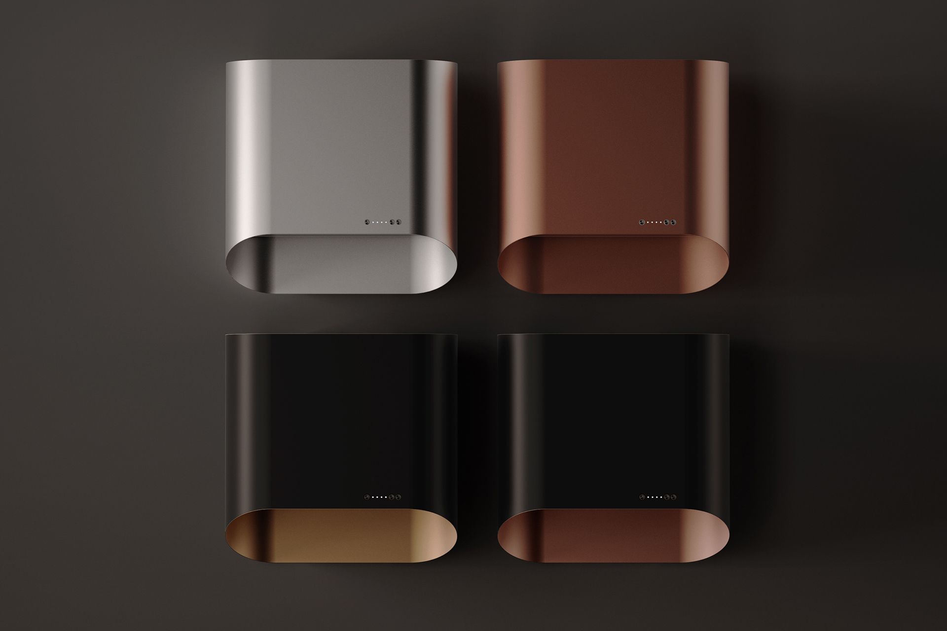 Schweigen Design 900mm Harmonia Black/Copper Wallmount Rangehood (Non-Silent) - SDHARM-9-BLK/COP - Image 2