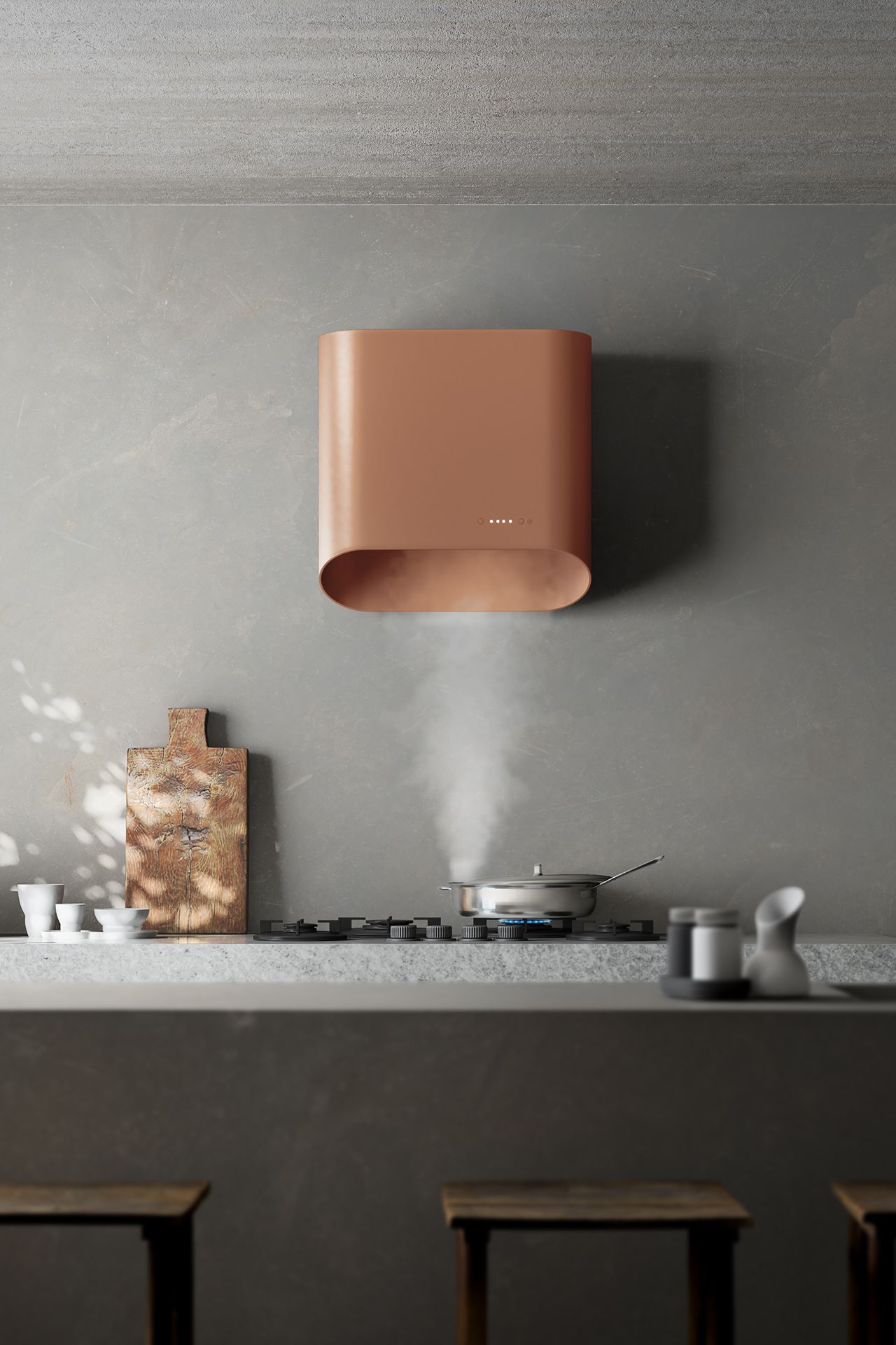 Schweigen Design 900mm Harmonia Copper Wallmount Rangehood (Non-Silent) - SDHARM-9-COP - Image 2