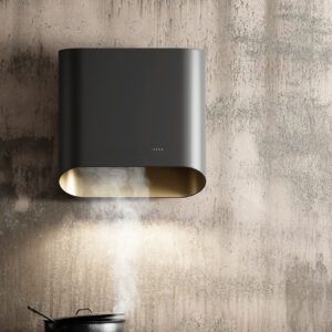 Schweigen Design 900mm Harmonia Black/Gold Wallmount Rangehood (Non-Silent) - SDHARM-9-BLK/GLD