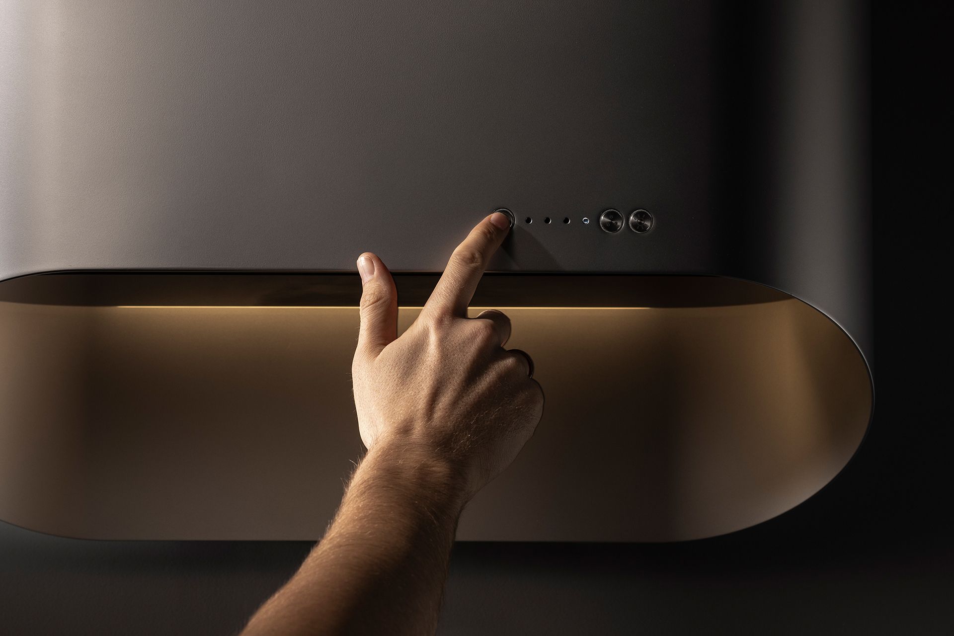 Schweigen Design 900mm Harmonia Black/Gold Wallmount Rangehood (Non-Silent) - SDHARM-9-BLK/GLD - Image 2