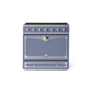 LaCornue Albertine 90cm Induction Cooker - Paris Blue with Brushed Nickel & Stainless Steel Trim