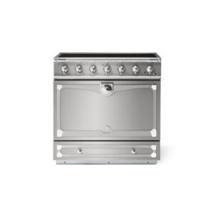 LaCornue Albertine 90cm Induction Cooker - Stainless Steel with Polished Chrome & Stainless Steel Trim