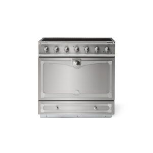 LaCornue Albertine 90cm Induction Cooker -  Stainless Steel with Brushed Nickel & Stainless Steel Trim