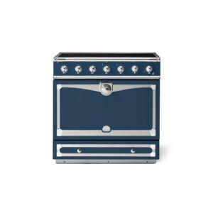 LaCornue Albertine 90cm Induction Cooker - Winter Sky with Polished Chrome & Stainless Steel Trim