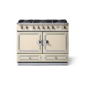 LaCornue Cornufé 110cm Dual Fuel Cooker - Morning Dew with Brushed Nickel & Stainless Steel Trim