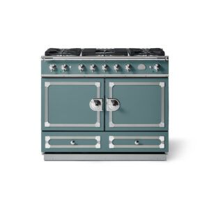 LaCornue Cornufé 110cm Dual Fuel Cooker - Ocean with Polished Chrome & Stainless Steel Trim