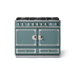 LaCornue Cornufé 110cm Dual Fuel Cooker - Ocean with Brushed Nickel & Stainless Steel Trim