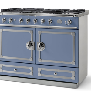 LaCornue Cornufé 110cm Dual Fuel Cooker - Paris Blue with Brushed Nickel & Stainless Steel Trim