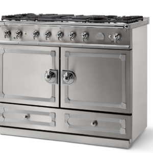 LaCornue Cornufé 110cm Dual Fuel Cooker - Brushed Stainless Steel with Brushed Nickel & Stainless Steel Trim