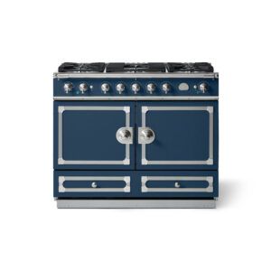 LaCornue Cornufé 110cm Dual Fuel Cooker - Winter Sky with Brushed Nickel & Stainless Steel Trim