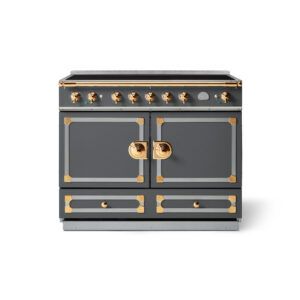 LaCornue Cornufé 110cm Induction Cooker - Graphite with Polished Brass & Stainless Steel Trim