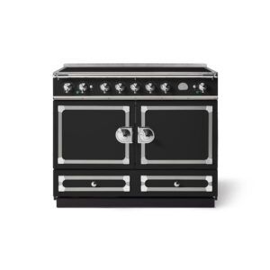 LaCornue Cornufé 110cm Induction Cooker - Matt Black with Polished Chrome & Stainless Steel Trim