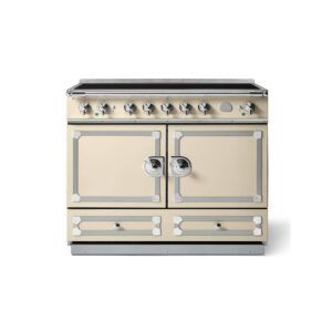 LaCornue Cornufé 110cm Induction Cooker - Morning Dew with Polished Chrome & Stainless Steel Trim