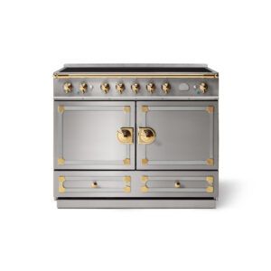LaCornue Cornufé 110cm Induction Cooker - Stainless Steel with Polished Brass & Stainless Steel Trim