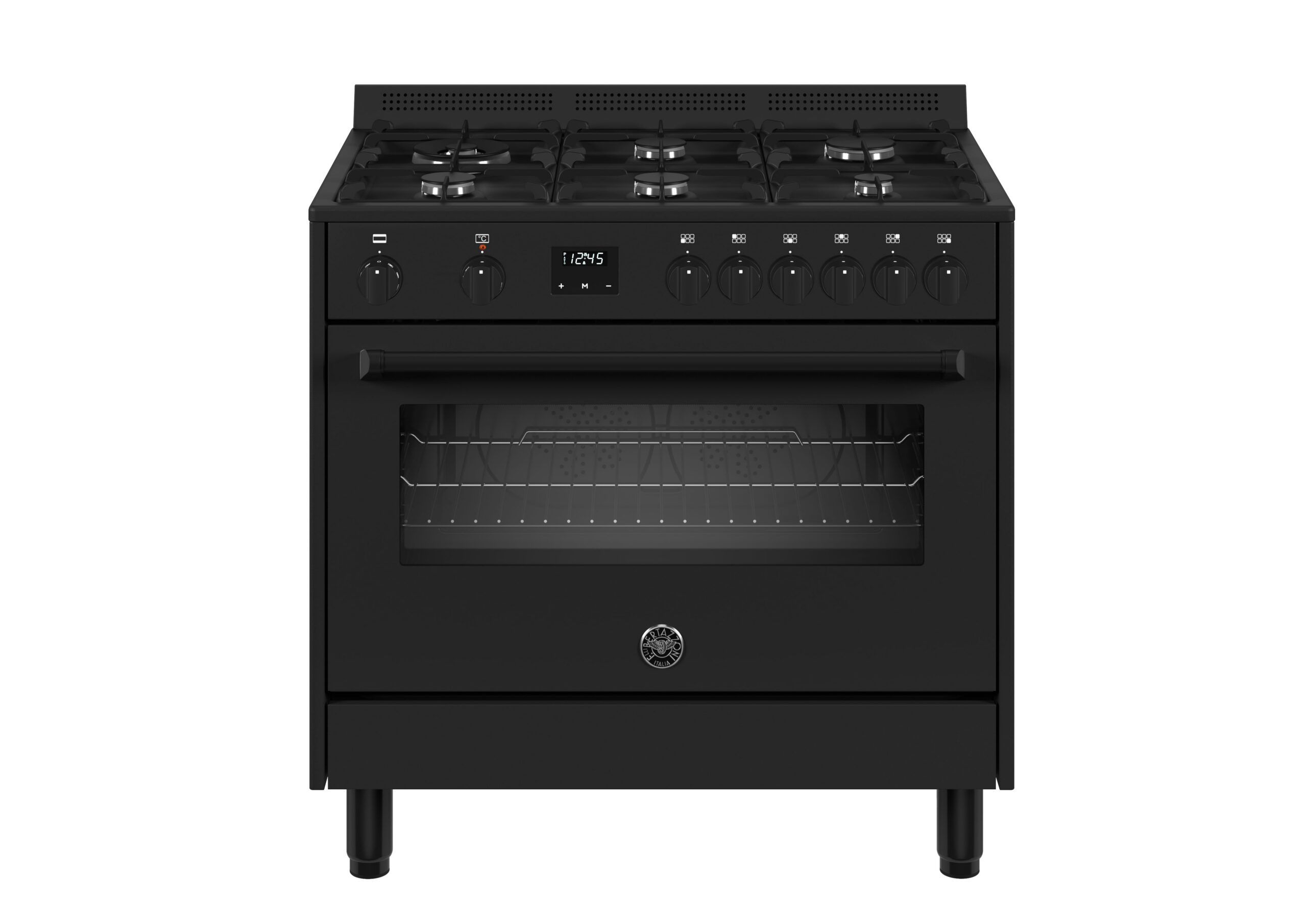 Bertazzoni Master Series 90cm Dual Fuel Cooker - Matt Black