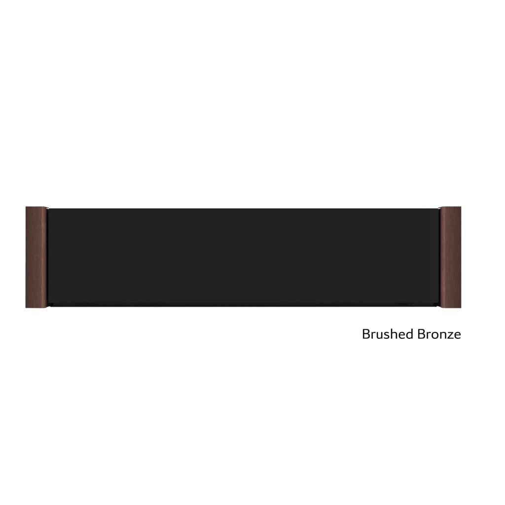 14cm multifunctional warming drawer with Brushed Bronze Side Trims