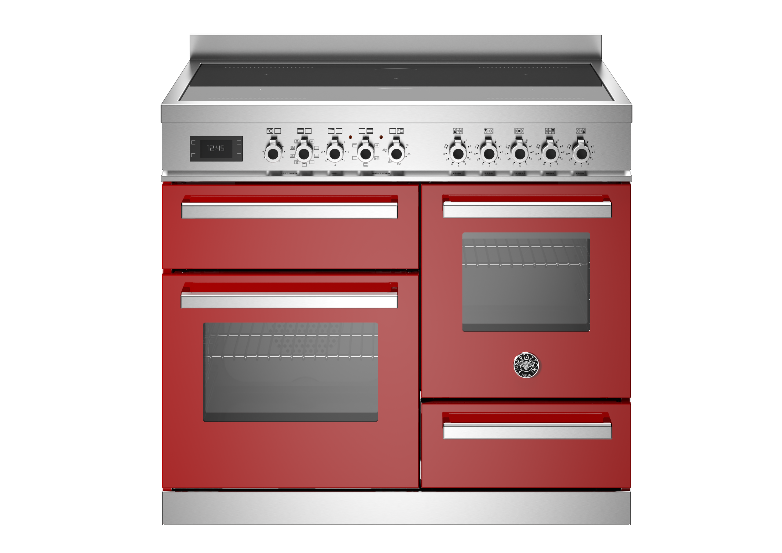 Bertazzoni Professional 100cm Induction Triple Oven Cooker - Red