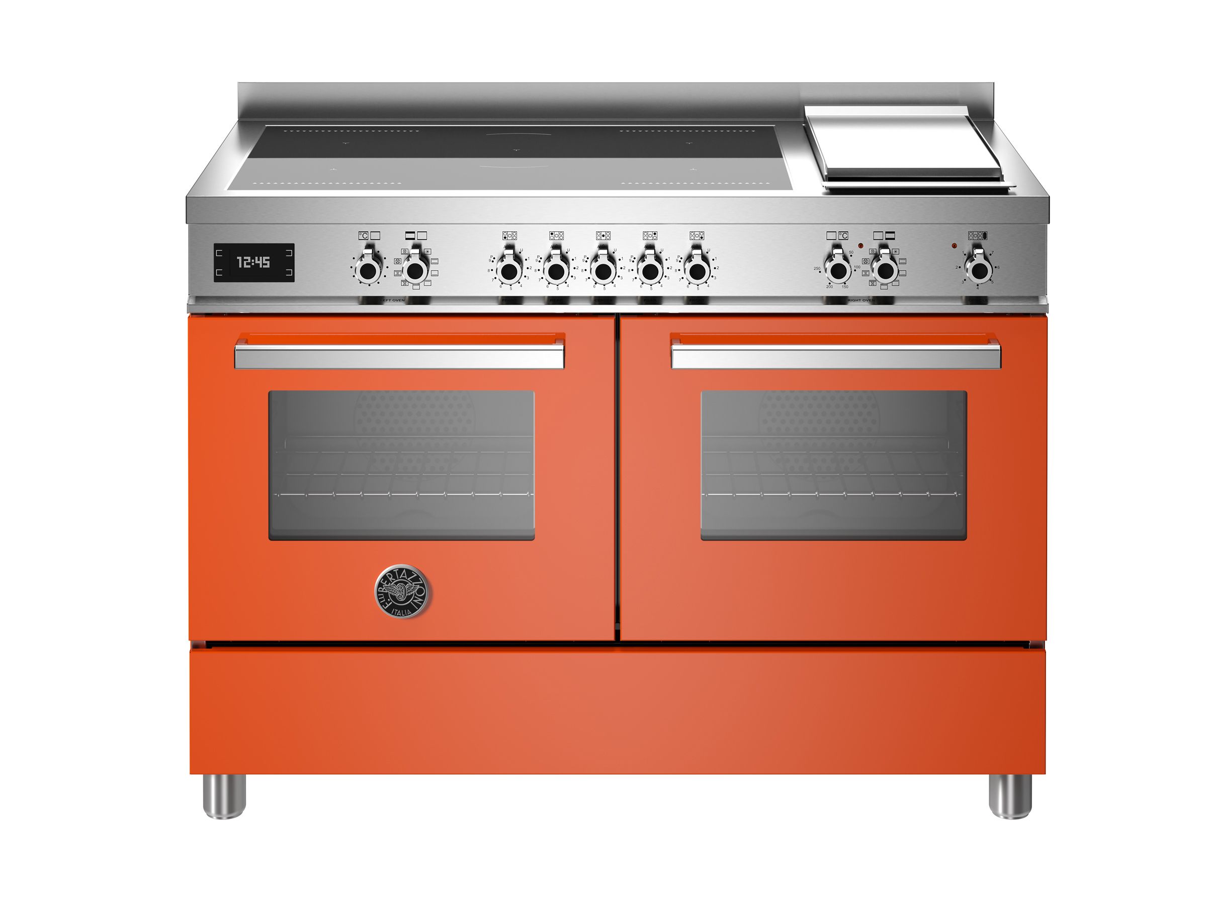 Bertazzoni Professional Series 120cm Induction Double Oven Cooker-Orange