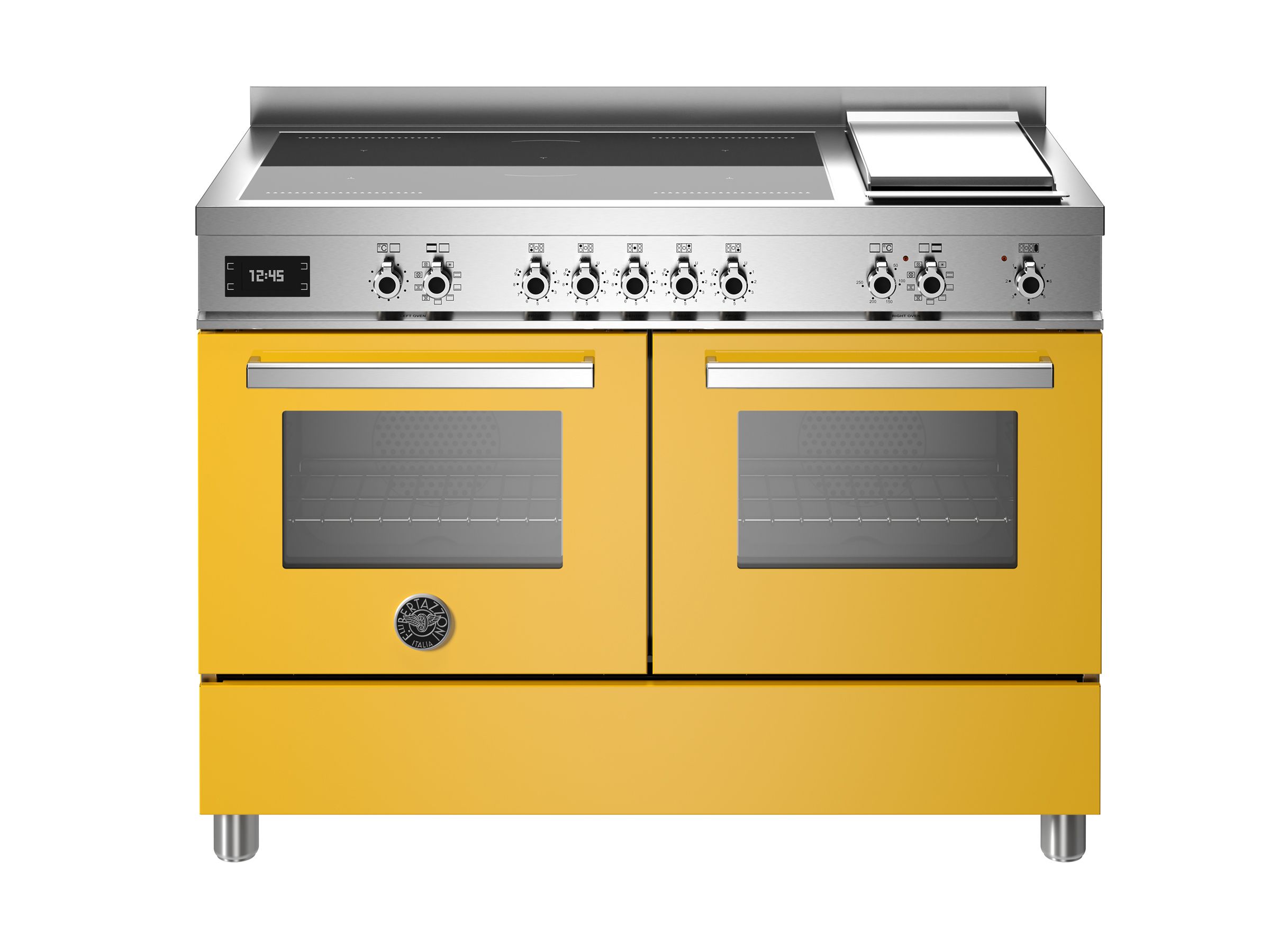 Bertazzoni Professional Series 120cm Induction Double Oven Cooker-Yellow
