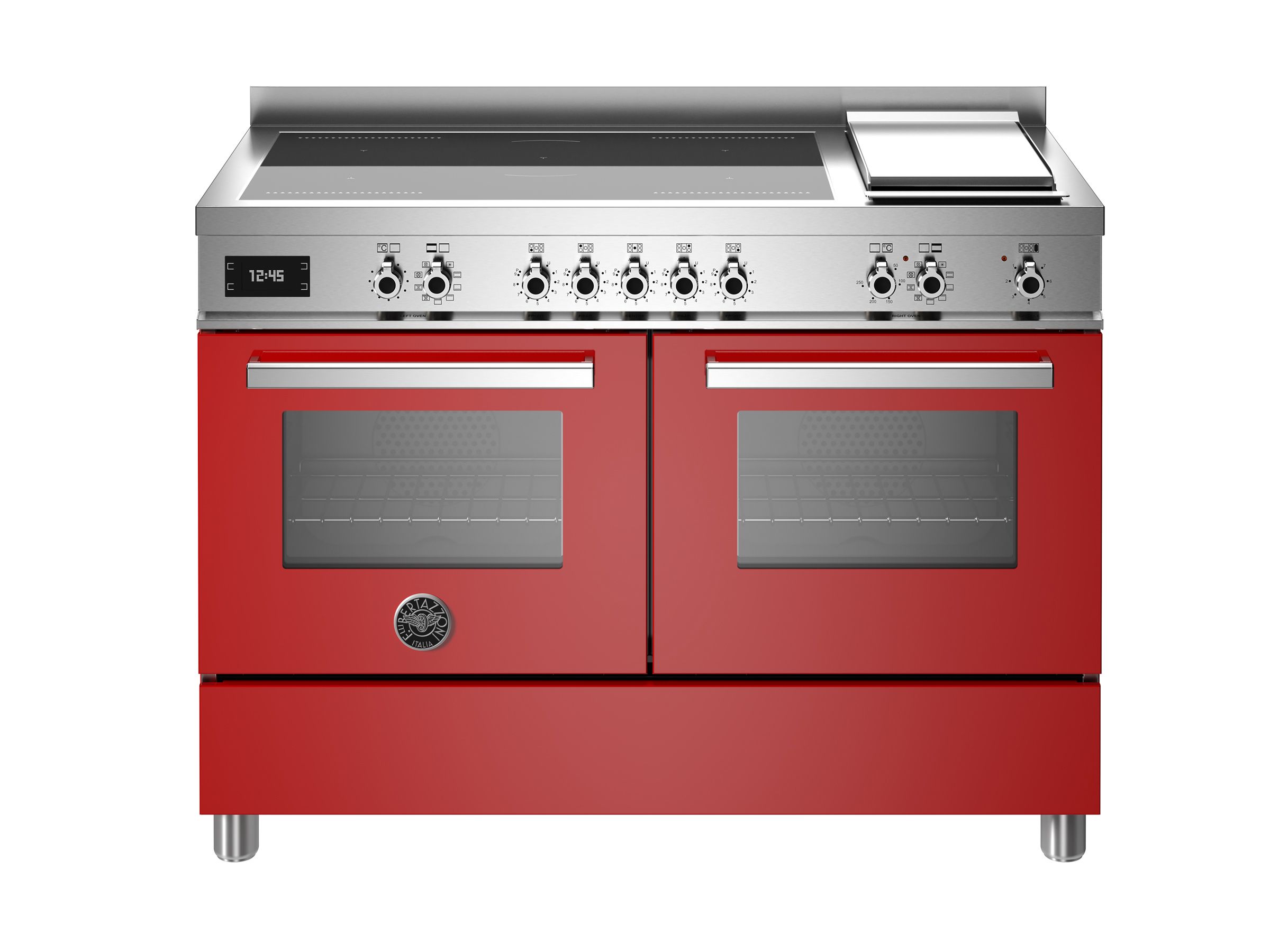 Bertazzoni Professional Series 120cm Induction Double Oven Cooker - Red