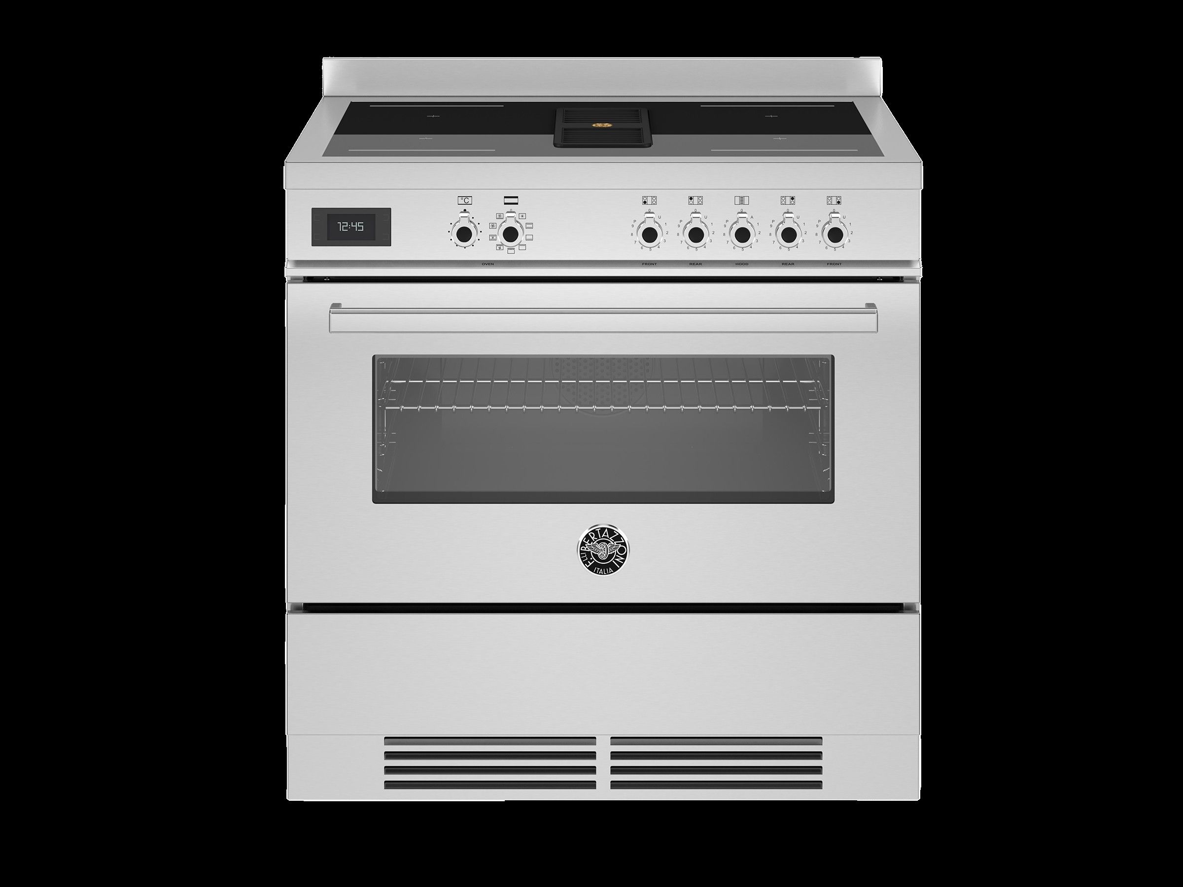 Bertazzoni Professional AirTec 90cm Induction Cooker - Stainless Steel