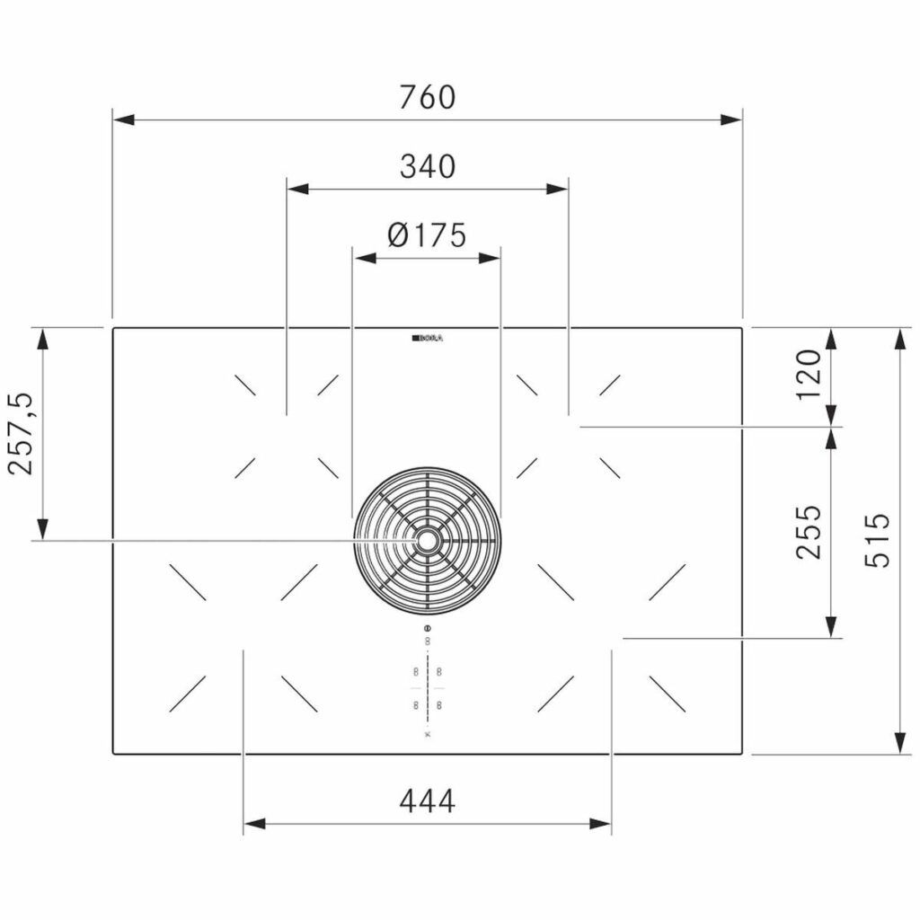 BORA PURE 76cm Induction Cooktop with Externally Ducted Integrated