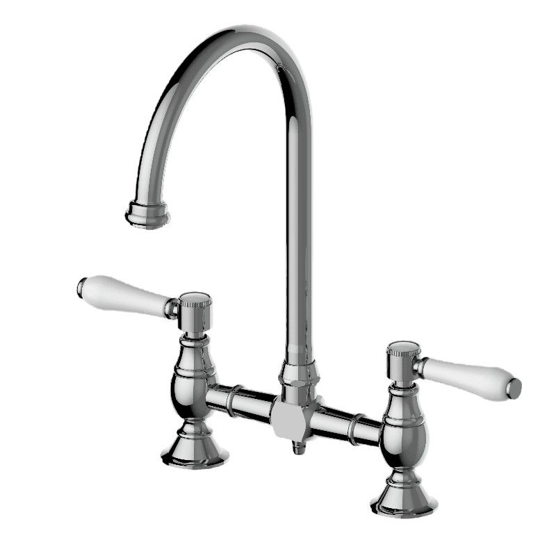 Armando Vicario Provincial Exposed Breach Kitchen Tap - Chrome