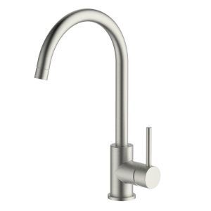 Abey Gareth Ashton Lucia Gooseneck Kitchen Mixer  - Stainless Steel