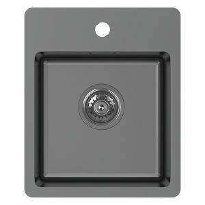 ABEY Bar Sink With Tap Ledge - Black Pearl