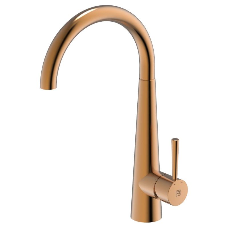 ABEY Goose Neck Bar Sink Mixer Artisan Copper