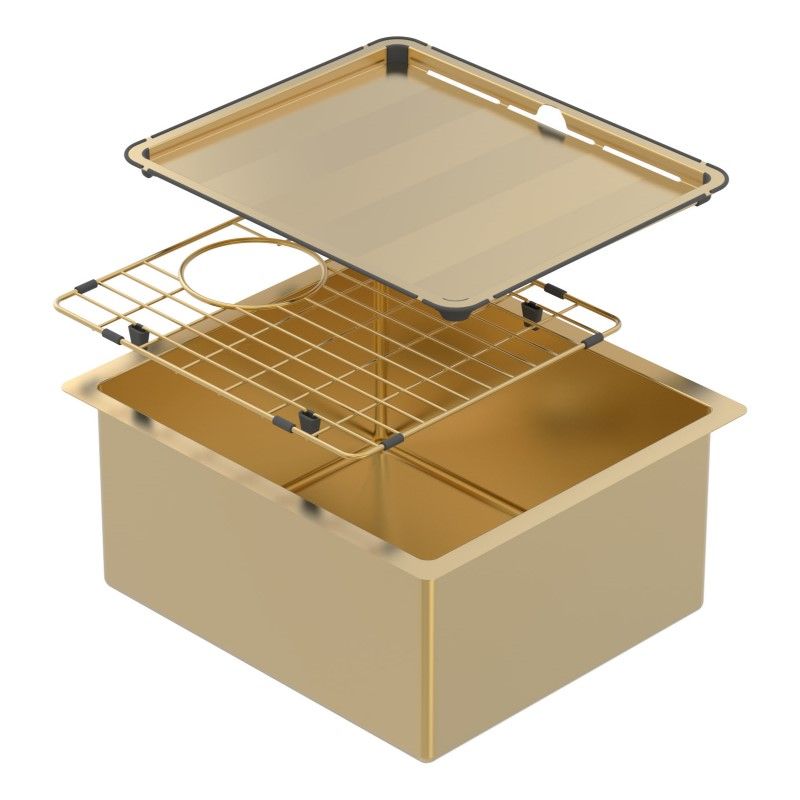 ABEY Piazza Sgl Bwl 390X445 + Acc - Eureka Gold