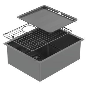 ABEY Piazza Sgl Bwl 545X445 + Acc - Black Pearl