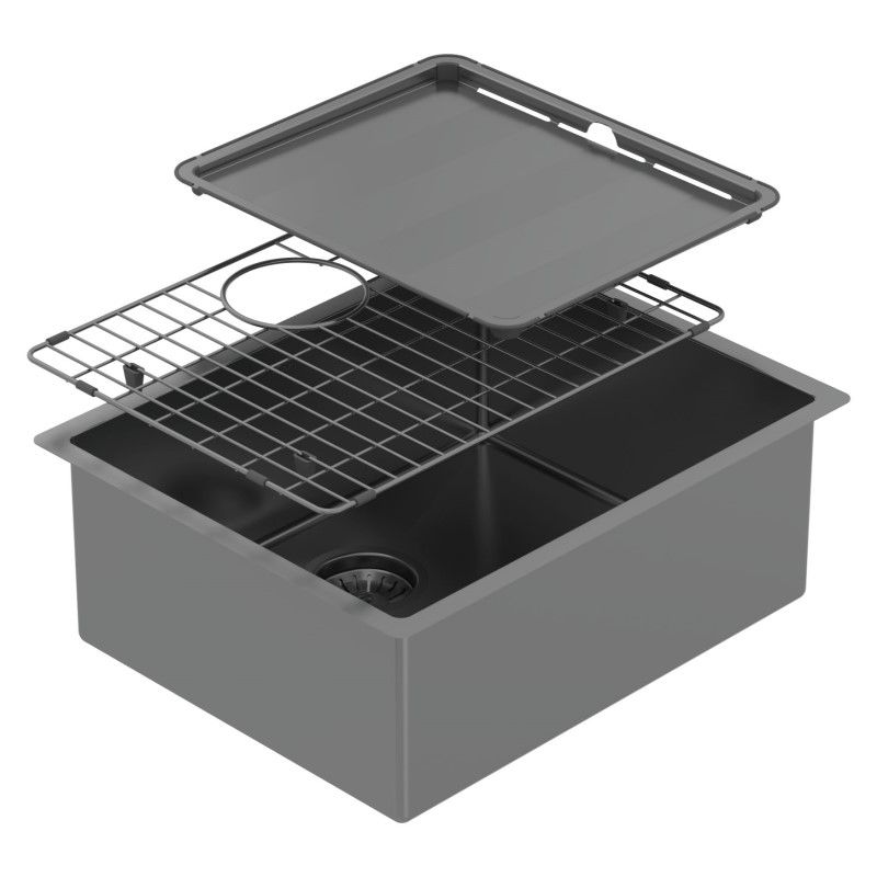 ABEY Piazza Sgl Bwl 545X445 + Acc - Black Pearl