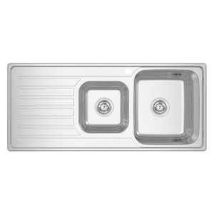 ABEY Inset R/H Bowl + 3/4 + Drainer Stainless Steel