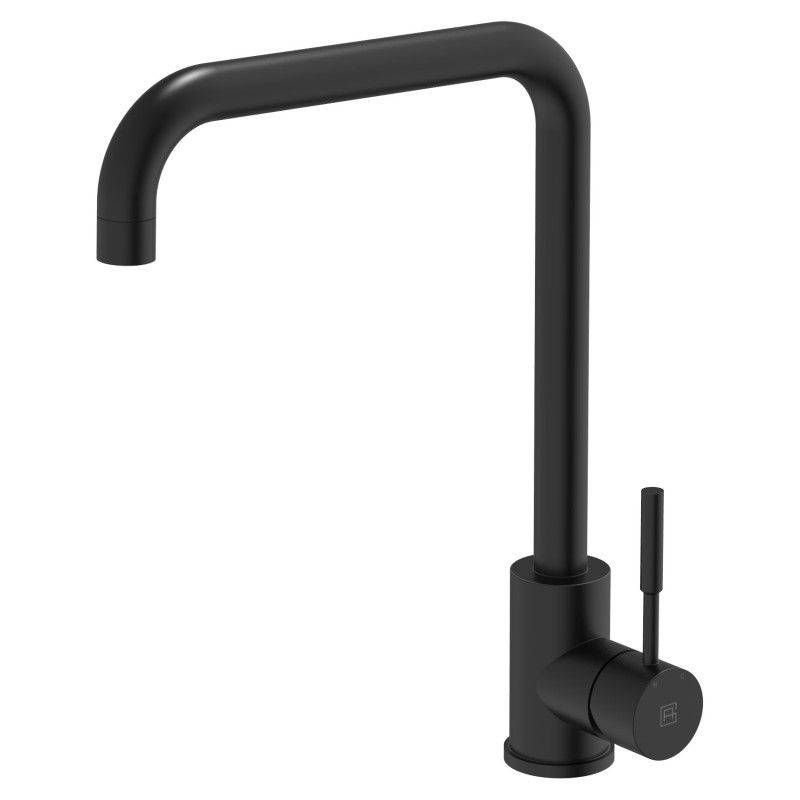 ABEY Square Neck Kitchen Mixer Matt Black