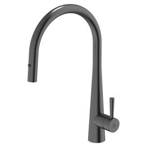 ABEY Goose Neck P/Out Kitchen Mixer Black Pearl