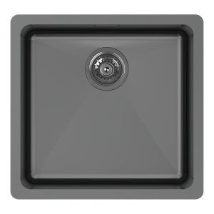 ABEY Laundry Sink 470X450 R25 Oflow - Black Pearl