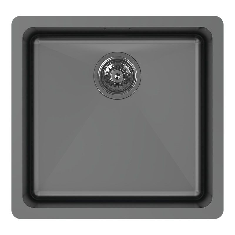 ABEY Laundry Sink 470X450 R25 Oflow - Black Pearl