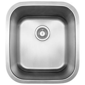 Abey Leichardt Single Bowl Undermount Skinny with Overflow Hole - Stainless Steel