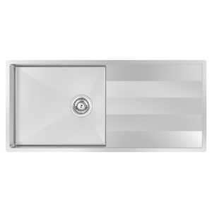 Abey Lugano Single Bowl & Drainer - Stainless Steel