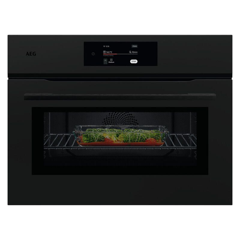 AEG 45cm Combi Quick Compact Oven - Matte Black