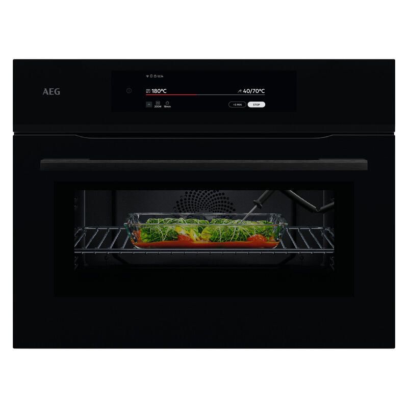 AEG 45cm Built-In Compact Oven - Black